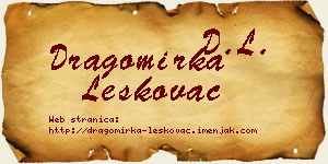 Dragomirka Leskovac vizit kartica